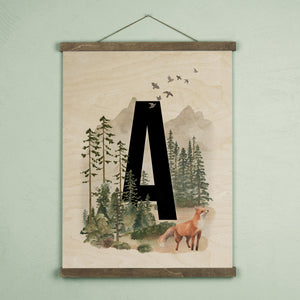 Woodland Alphabet print