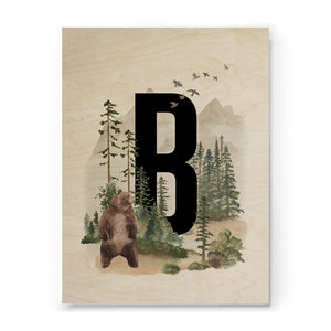 Woodland Alphabet print