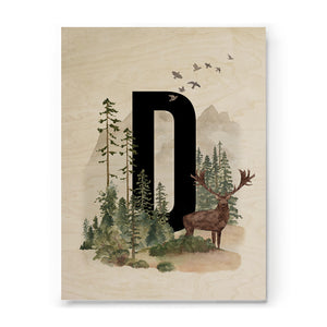 Woodland Alphabet print