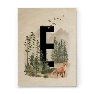 Woodland Alphabet print