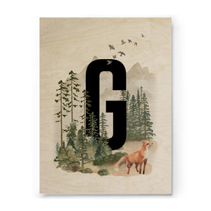 Woodland Alphabet print