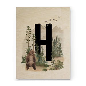 Woodland Alphabet print