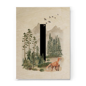 Woodland Alphabet print