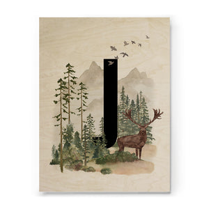 Woodland Alphabet print