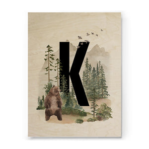 Woodland Alphabet print