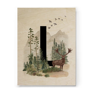 Woodland Alphabet print