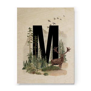 Woodland Alphabet print