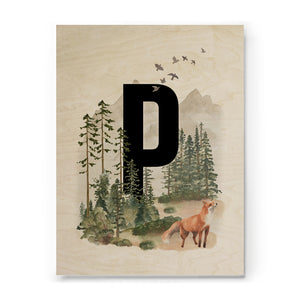 Woodland Alphabet print
