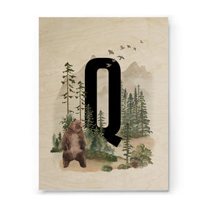 Woodland Alphabet print