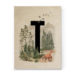 Woodland Alphabet print