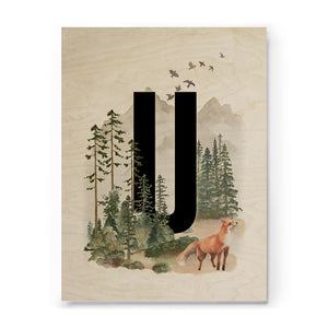 Woodland Alphabet print