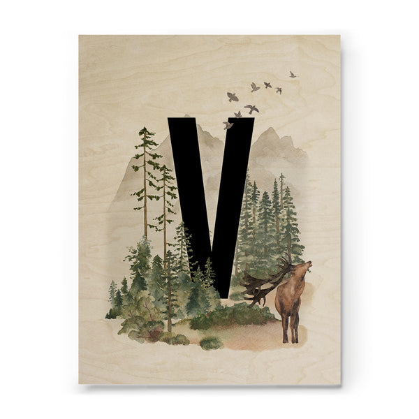 Woodland Alphabet print
