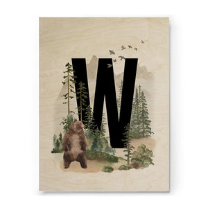 Woodland Alphabet print