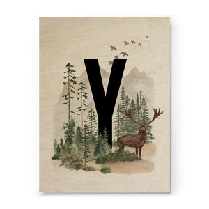 Woodland Alphabet print