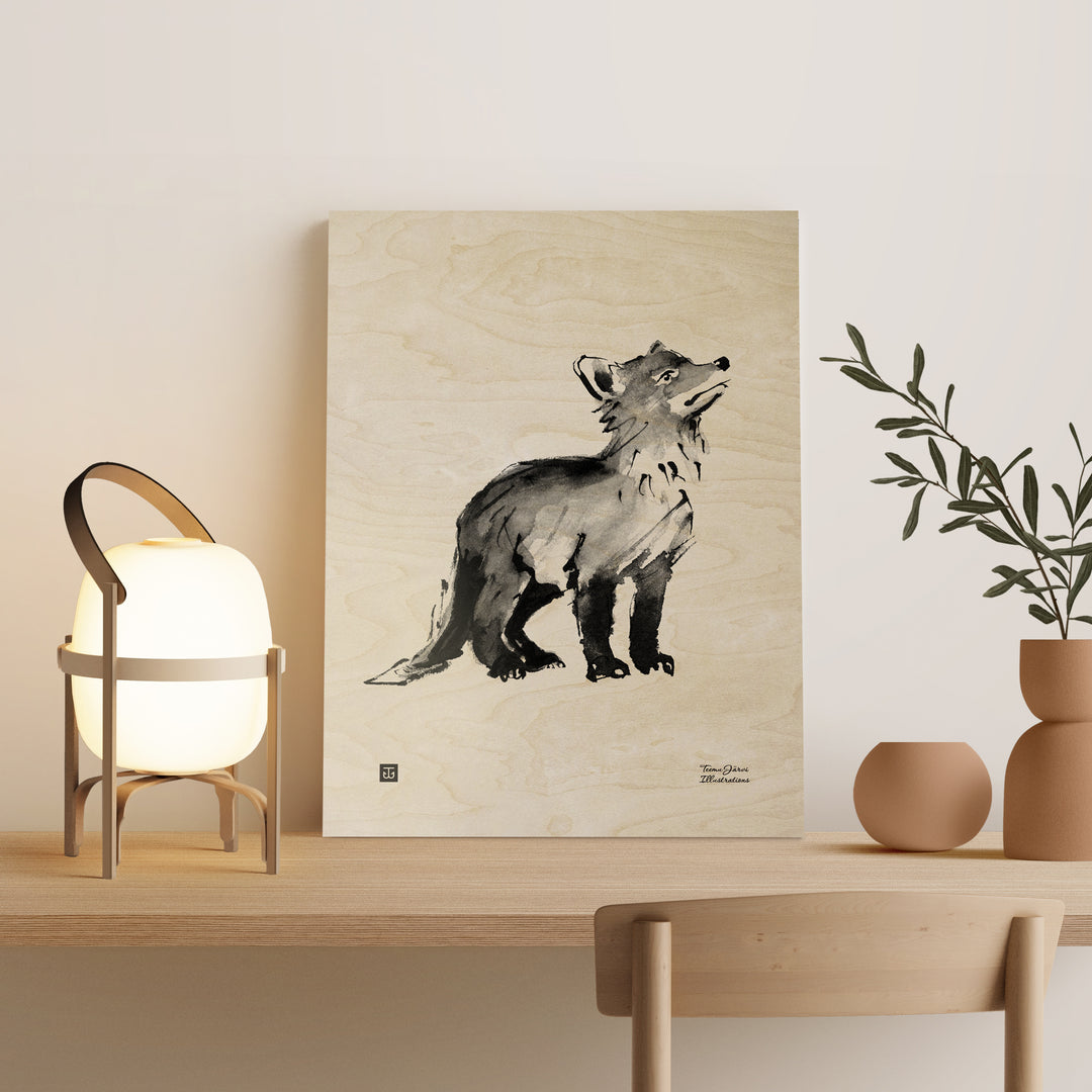 Teemu J rvi Fox Cub Plywoodprint teemu-j-rvi-fox-cub-plywoodprint