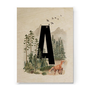 Woodland Alphabet print